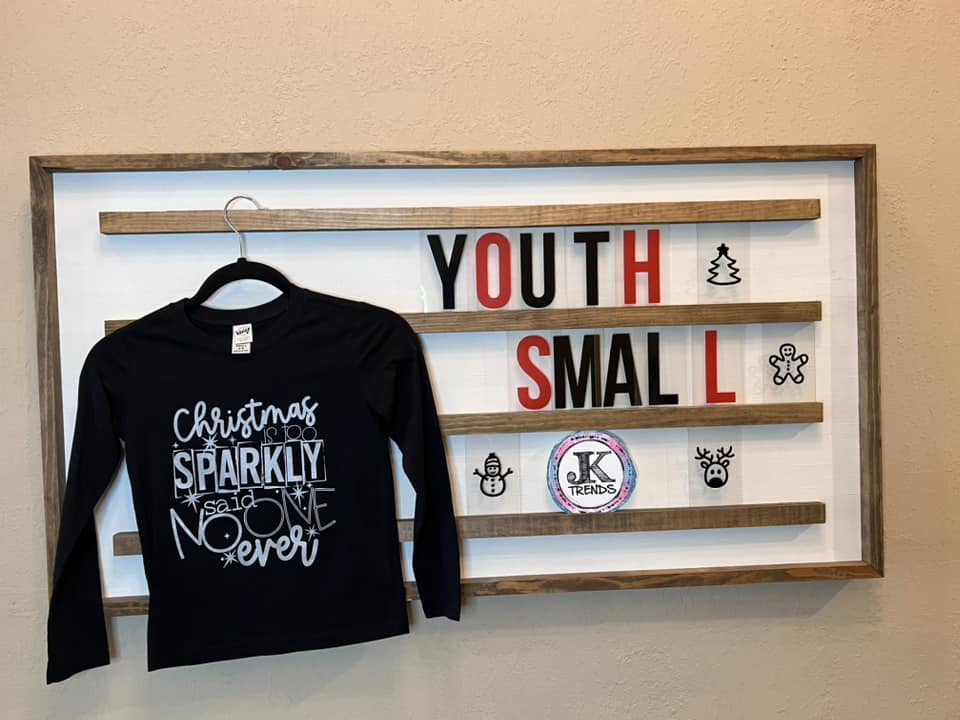 Christmas Sparkly Said Noone Ever Youth Small