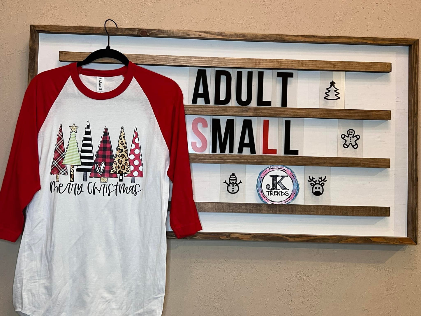 Merry Christmas Trees Adult Small