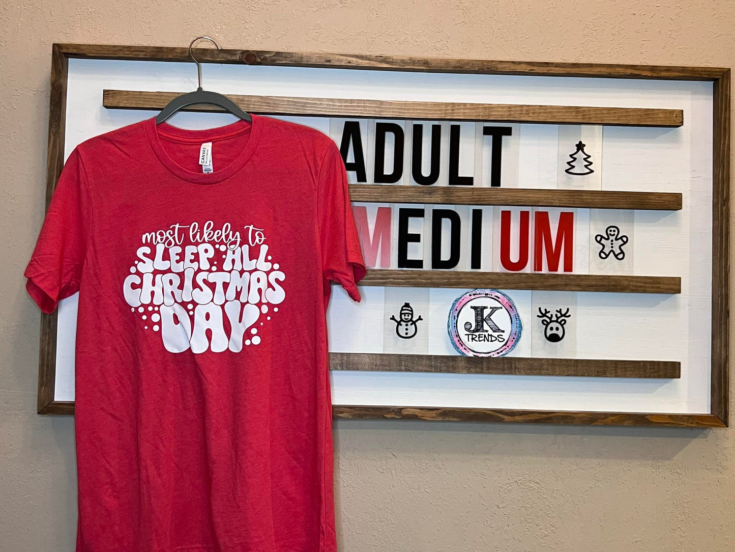 Most Likley to Sleep All Christmas Day Adult Medium