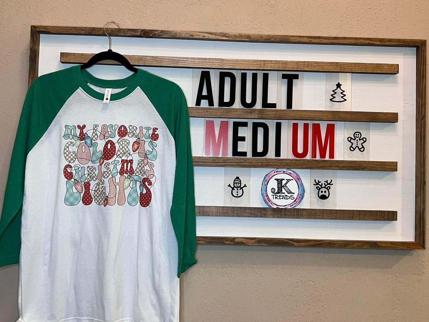 My Favorite Color is Christmas Lights Adult Medium