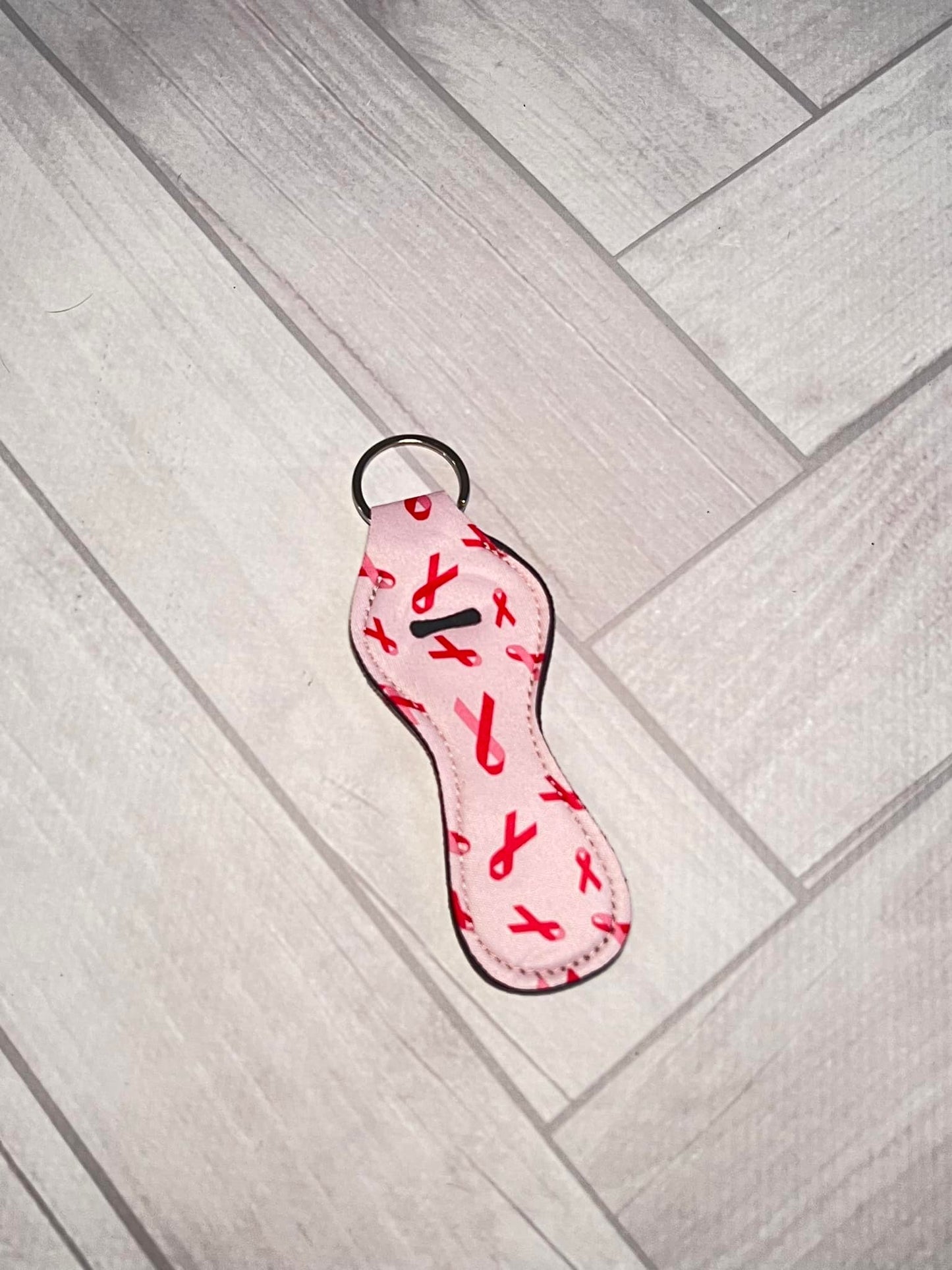 Breast Cancer Lip-gloss Keychain