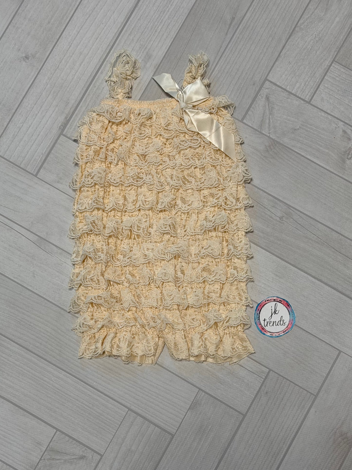 Ivory Lace Petti Romper