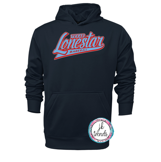 Texas Lonestar Baseball Script Performance Hoodie