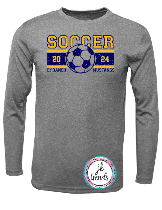 Cy Ranch Distressed Soccer 2024 Dri Fit Long-sleeved