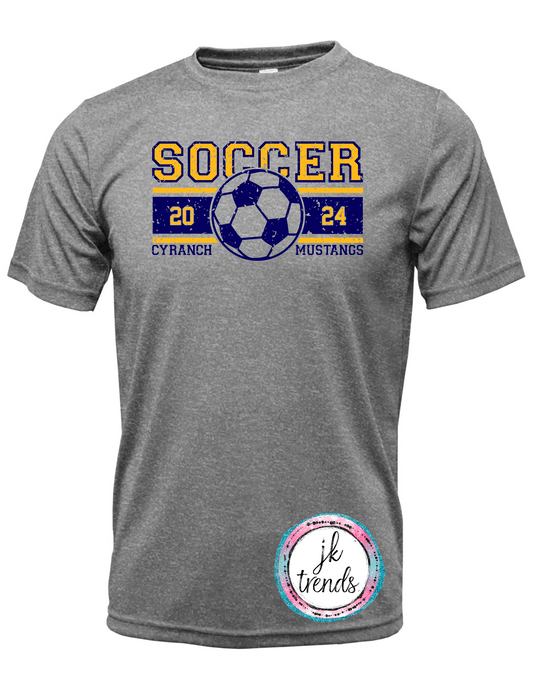 Cy Ranch Distressed Soccer 2024 Dri Fit Short Sleeved