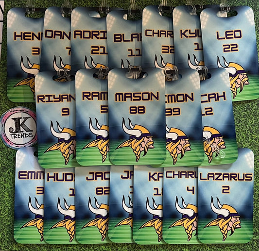 Vikings Bag Tags - Double Sided