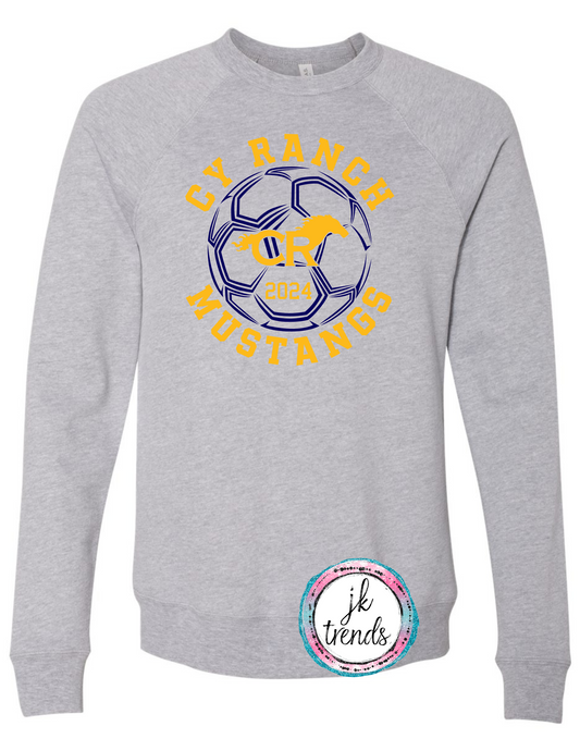 Cy Ranch Soccer 2024 Soccerball Mascot Bella Canvas Sweatshirt
