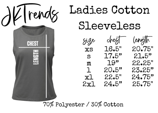 2024 KTN World Series Shirt Ladies Sleeveless COTTON - Cut off for teams listed below