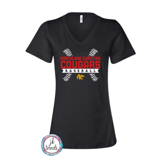 Northland Christian Cougars Side Laces Ladies Bella Canvas Relaxed