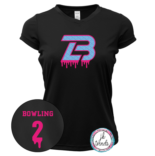 TLB Drip Waffle Ladies V-Neck Short Sleeve Drifit