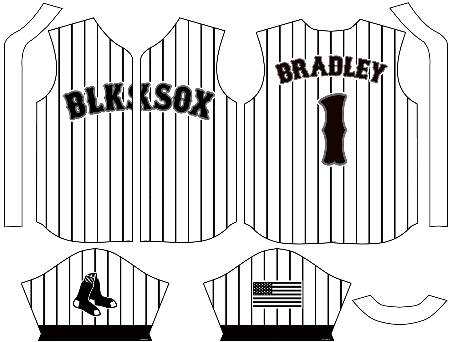 Blacksox Button up Jersey - Custom Order