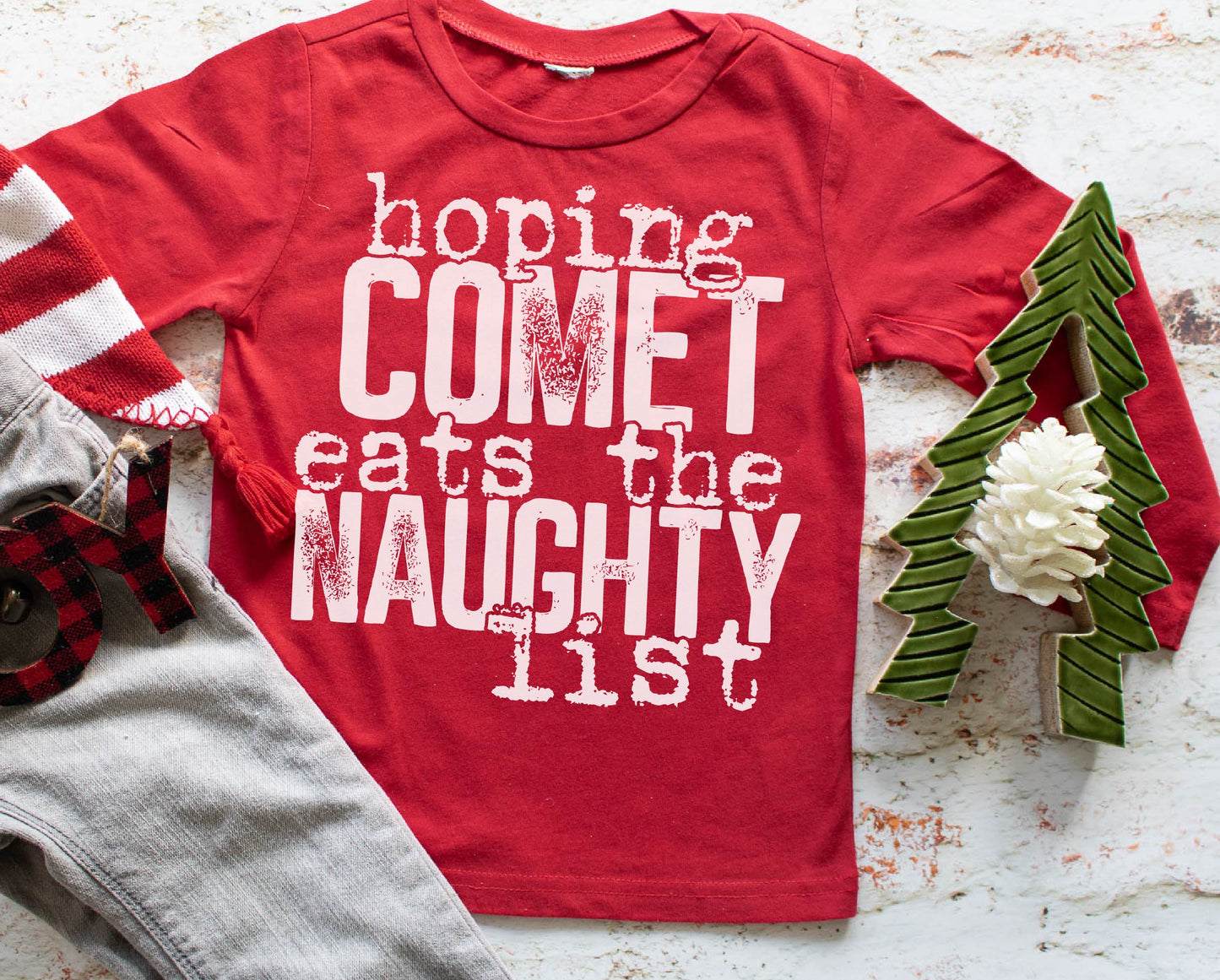 Hoping Comet Eats the Naughty List (short sleeve) YOUTH 🎄