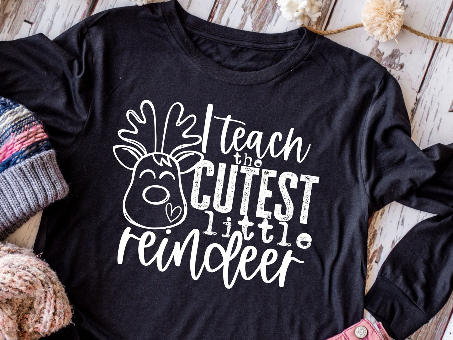 I Teach The Cutest Little Reindeer (short sleeve) 🎄