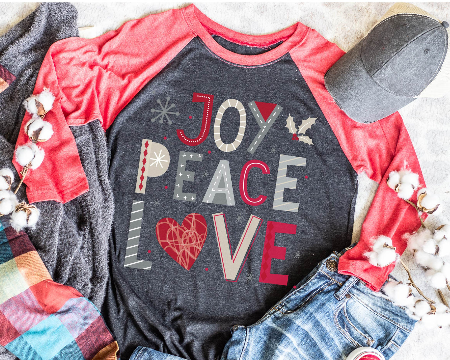 Joy Peace Love (short sleeve) 🎄