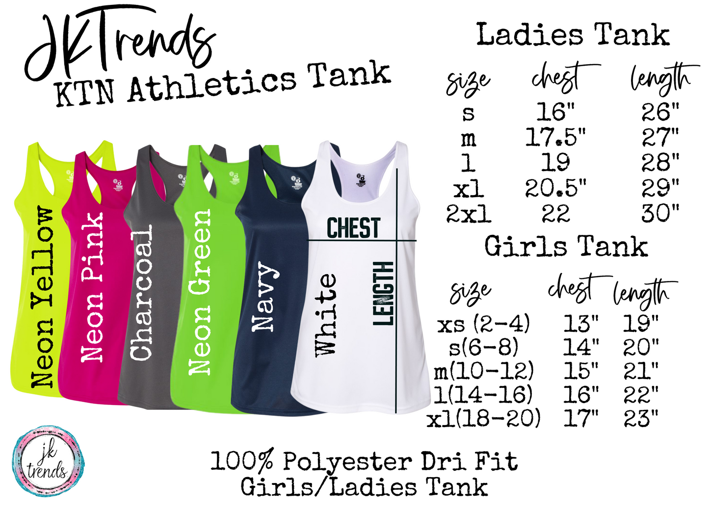KTN Athletics Lightening Bolt Dri-Fit Tank Top