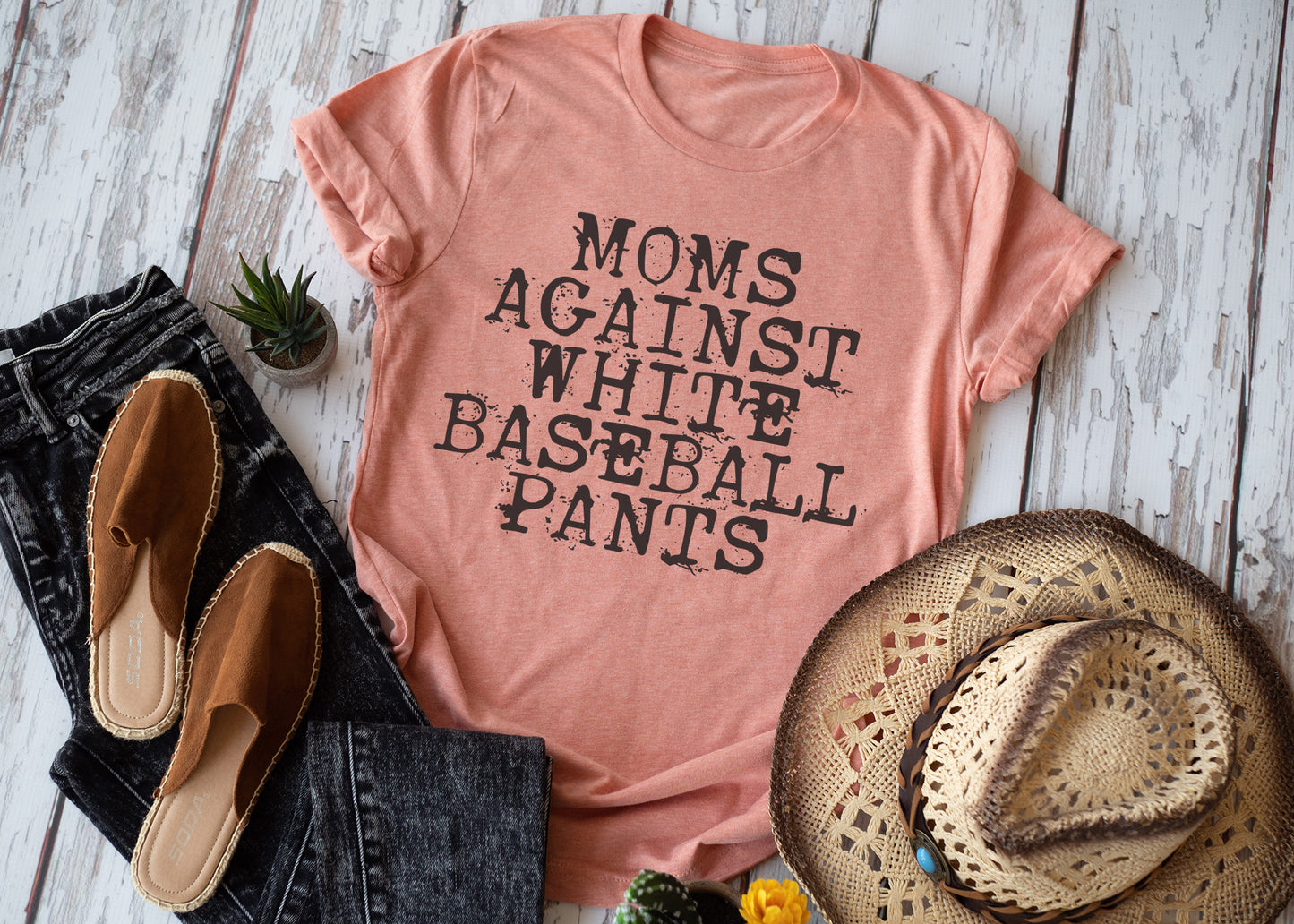 Moms Against White Baseball Pants
