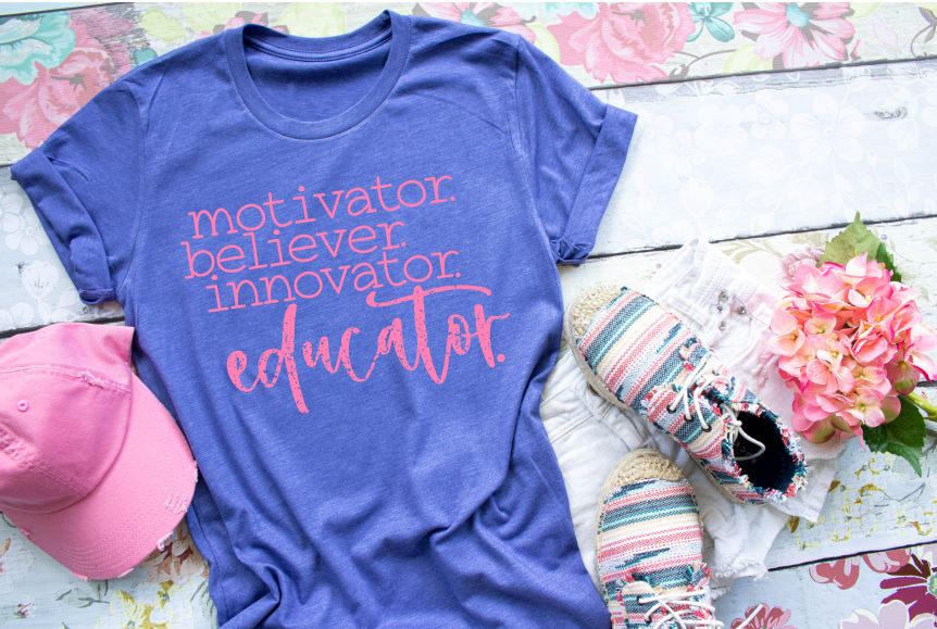 Motivator. Believer. Innovator. Educator. (Pink)