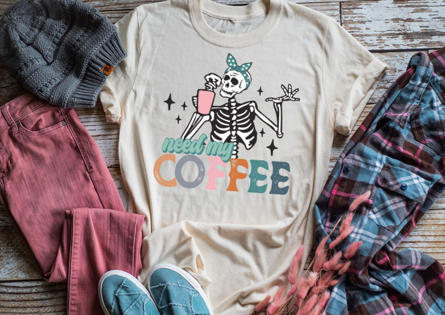 Need My Coffee Skelton 🎃