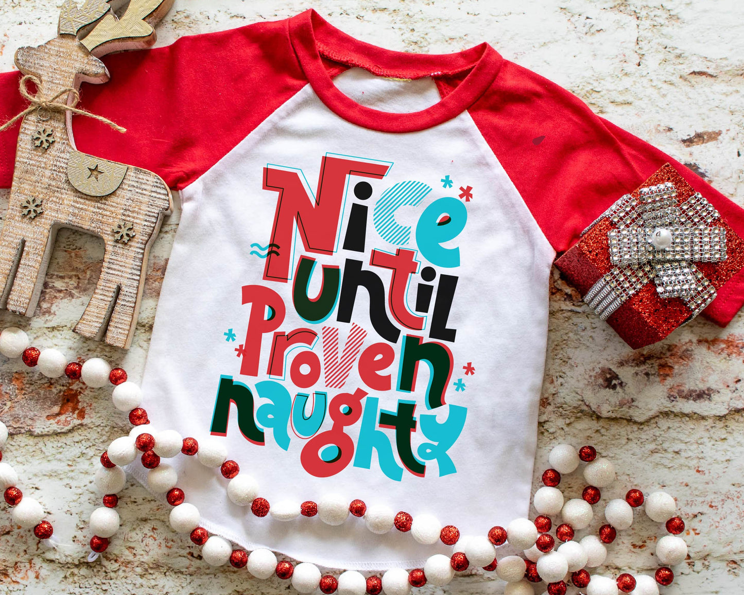 Nice Until Proven Naughty (short sleeve) YOUTH 🎄