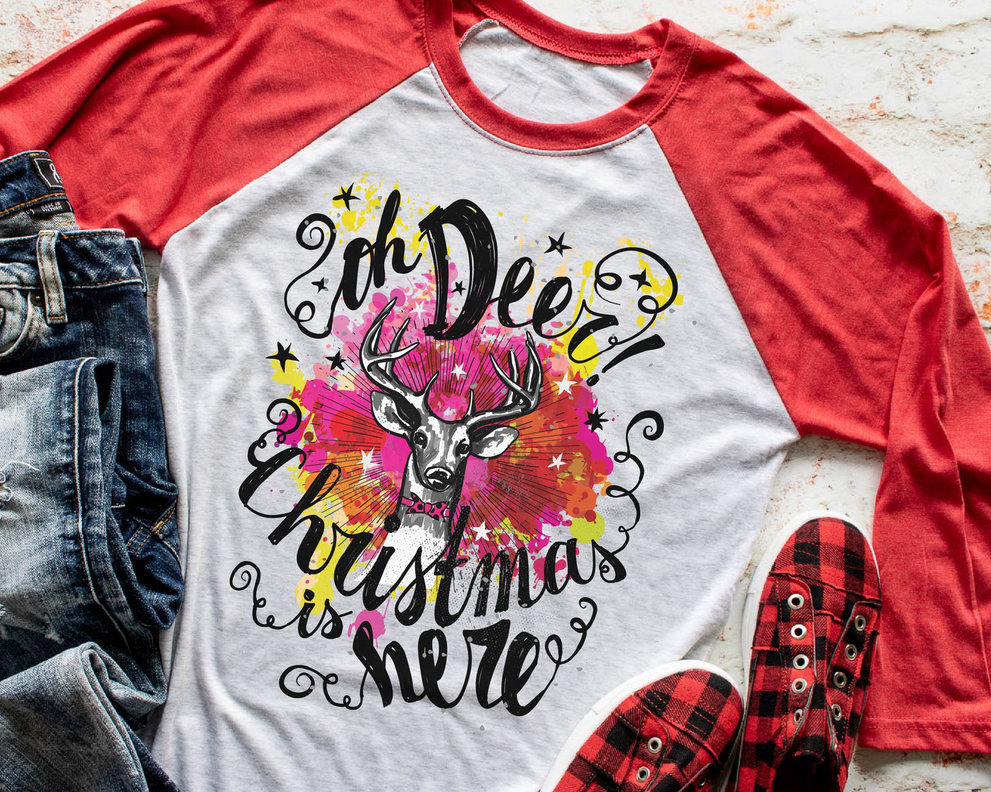 Oh Deer Christmas Is Here (short sleeve) 🎄