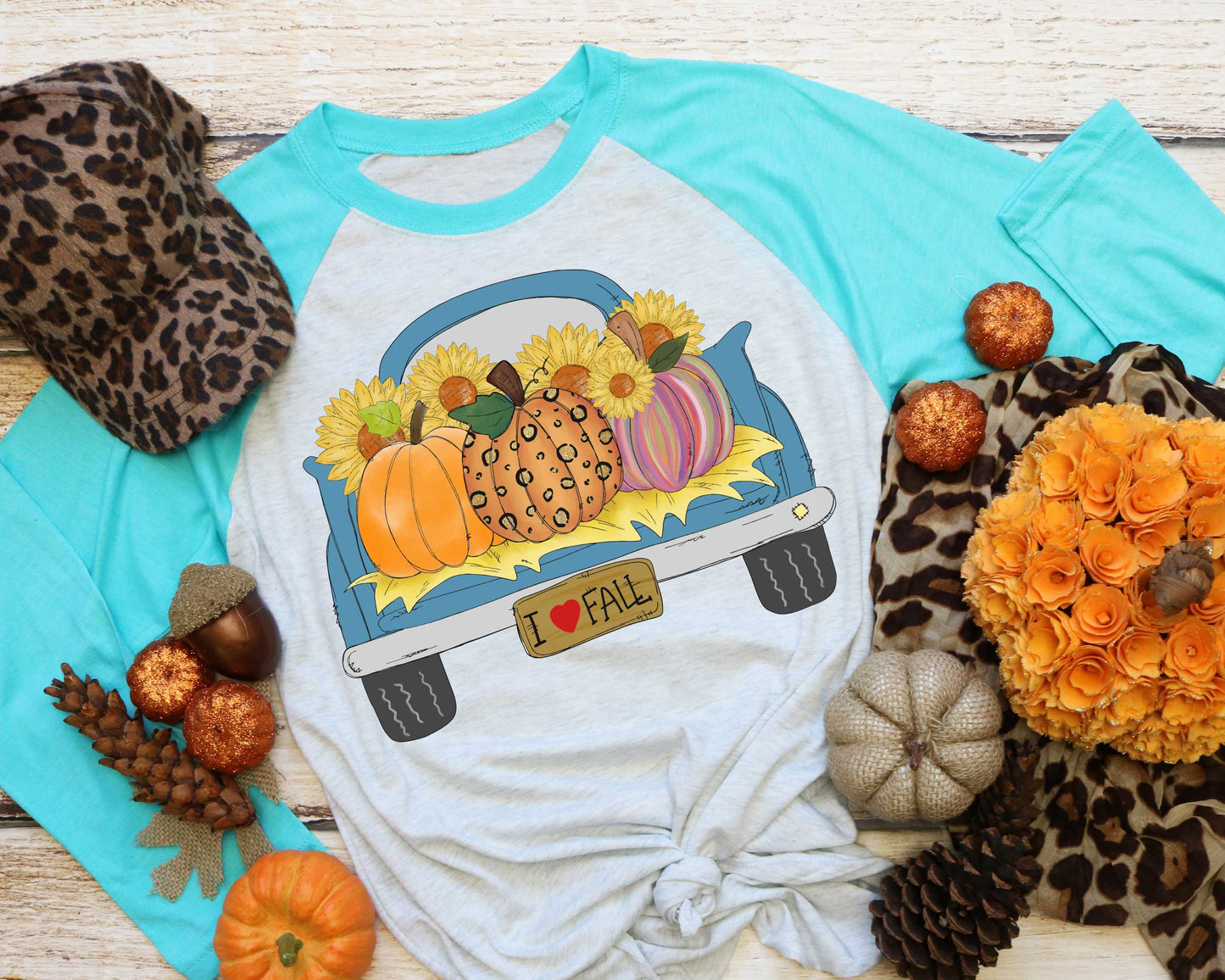 I Love Fall Pumpkins in Truck (short sleeve)