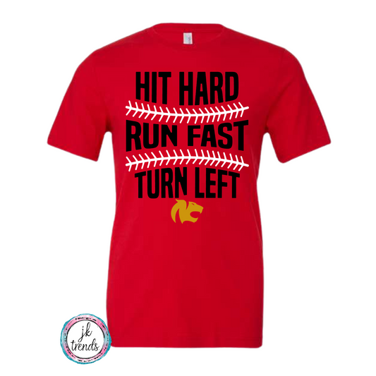 Hit Hard Run Fast Turn Bella Canvas