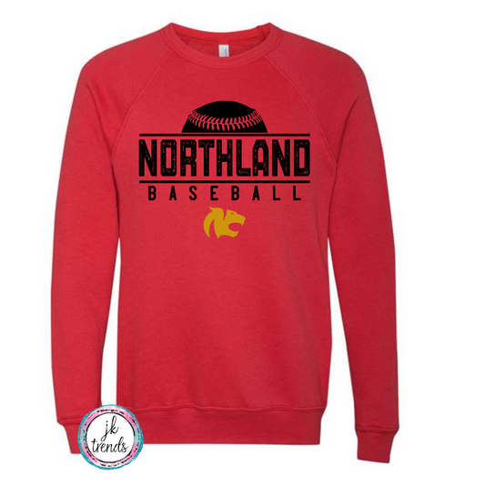 Northland Baseball Grunge Bella Canvas Sweatshirt