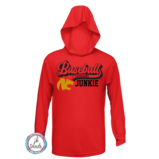 Cougars Baseball Junkie Tail Long Sleeve Hooded Drifit