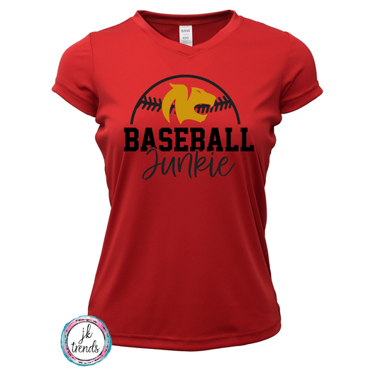 Cougars Baseball Junkie Ladies Drifit Short Sleeve