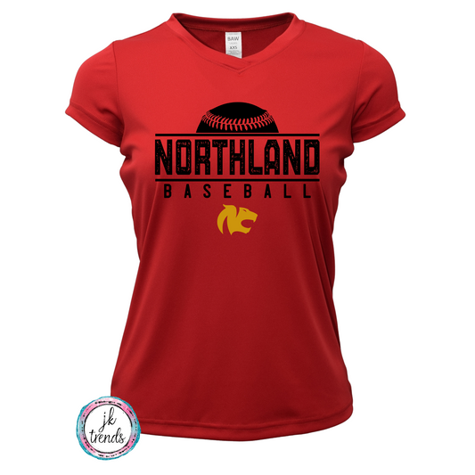 Northland Baseball Grunge Ladies Drifit Short Sleeve