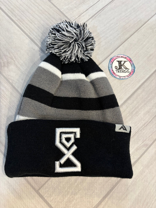 Blacksox Beanie with Pom Pom
