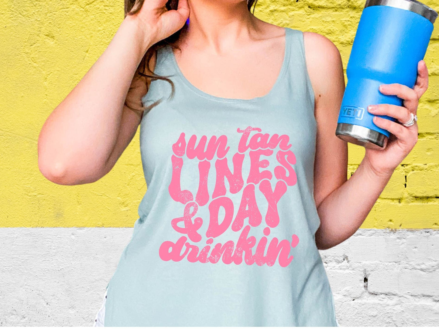 Sun Tan Lines and Day Drinks (short sleeve)