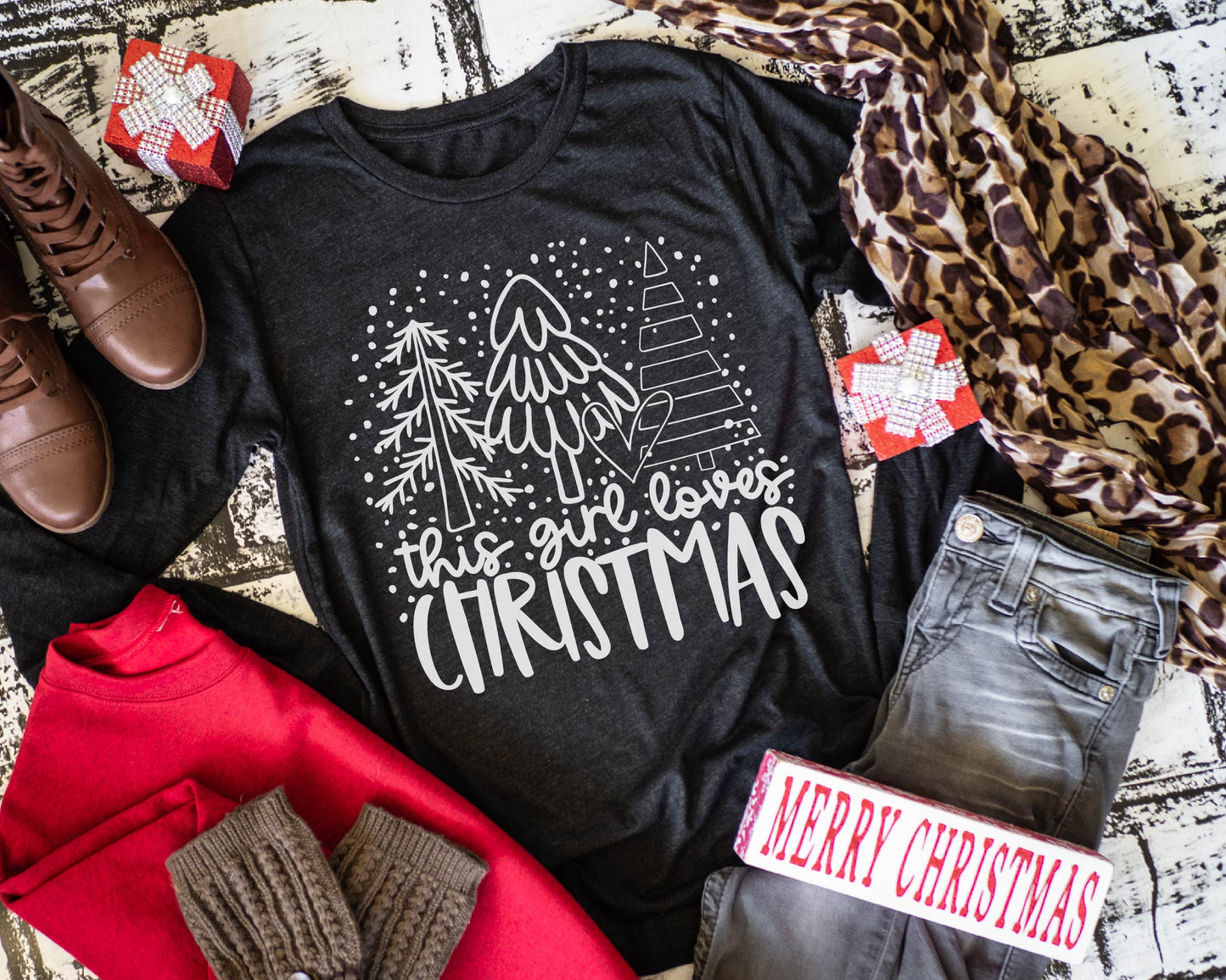 This Girl Loves Christmas (short sleeve) 🎄