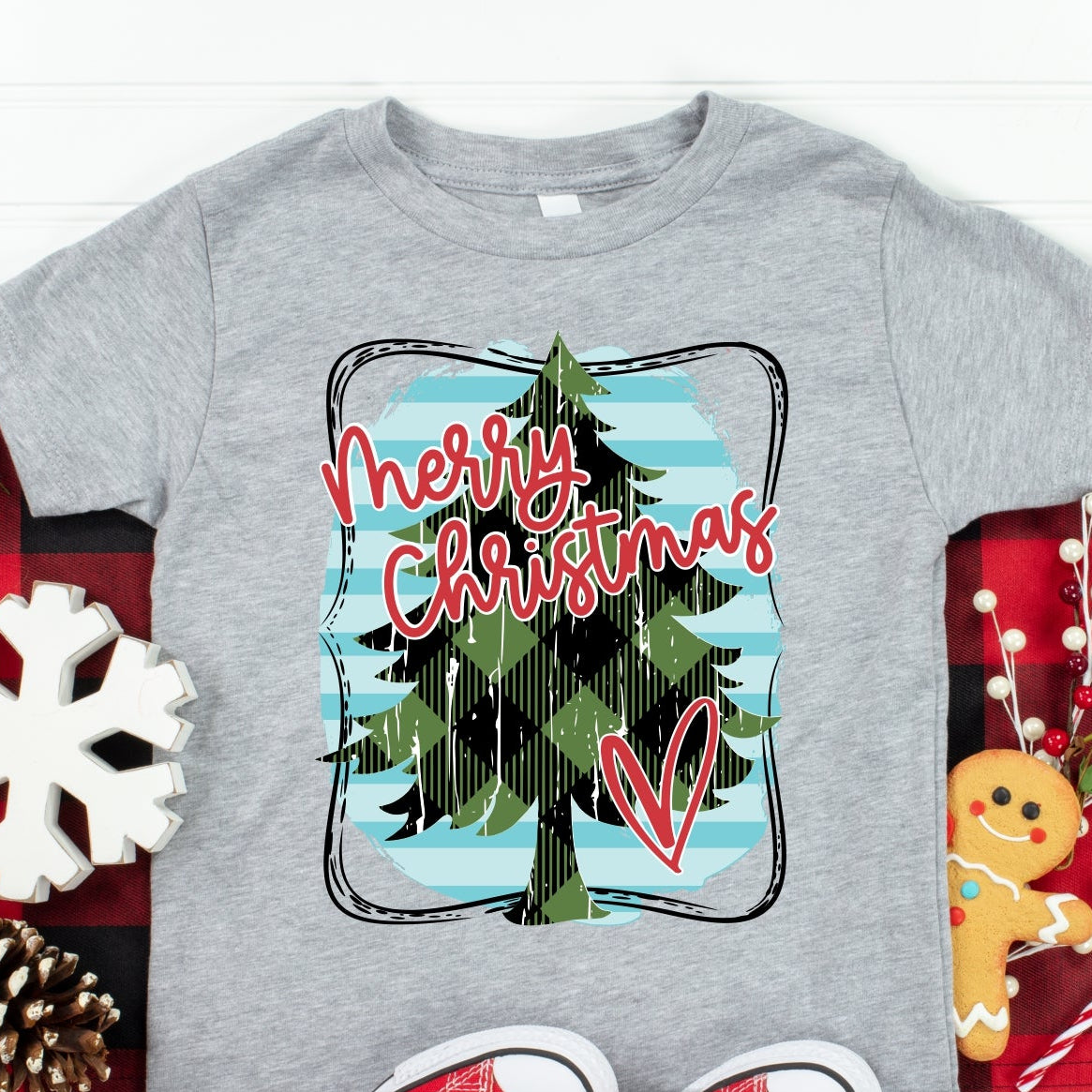 Merry Christmas Plaid Blue 🎄