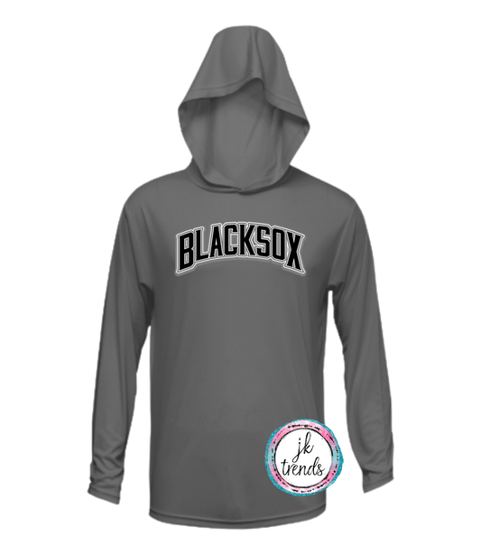 Blacksox Arched Hooded Long Sleeve Drifit