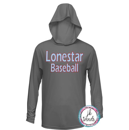 Lonestar Baseball Youth and Adult Hooded Long Sleeve Dri-Fit