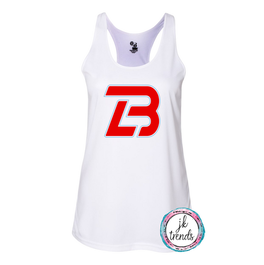 LB Logo for Lonestar Baseball Girls Ladies Drifit Tank