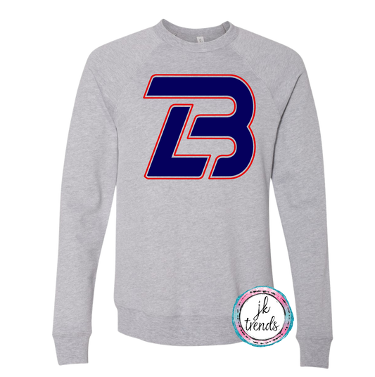 LB Logo of Lonestar Baseball Toddler/Youth/Adult Bella Canvas Sweatshirt