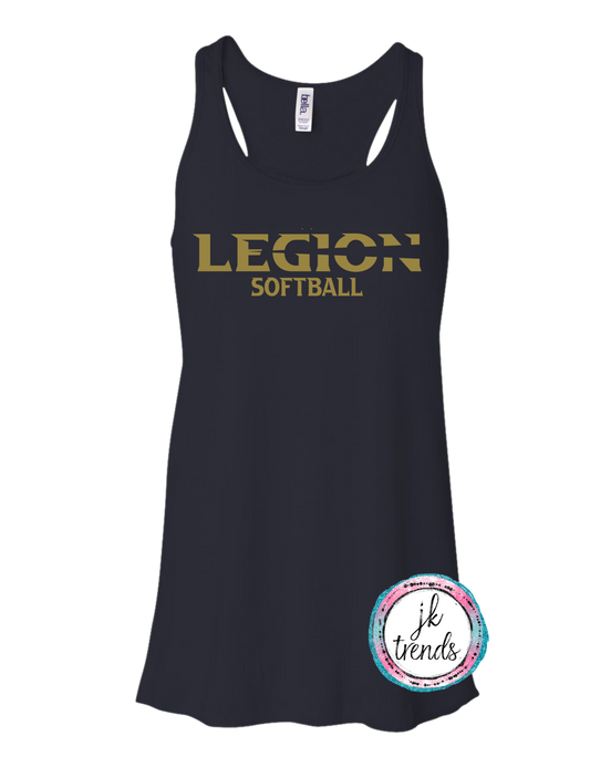 Legion Softball Ladies Flowy Racerback Bella Canvas Tank