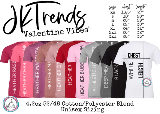 Heart Trio Valentineās Day Bella Canvas Adult Short Sleeve Shirt