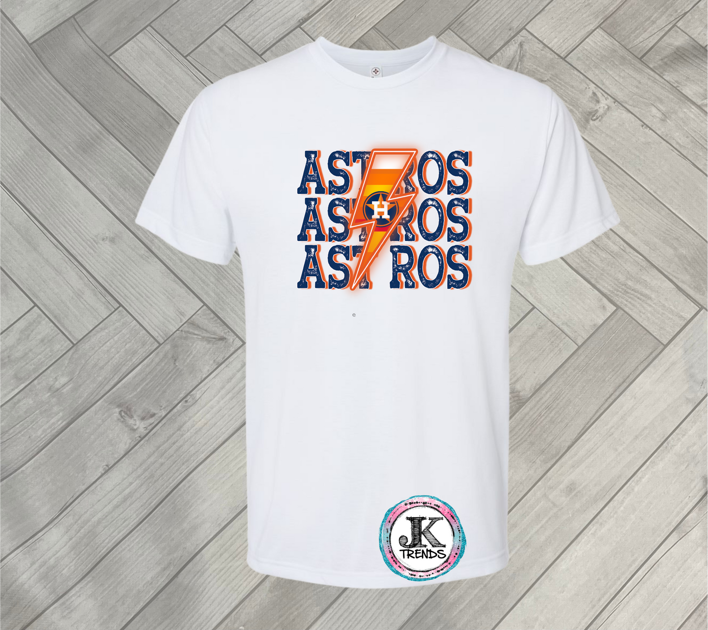 Astros Stacked Lightening Bolt