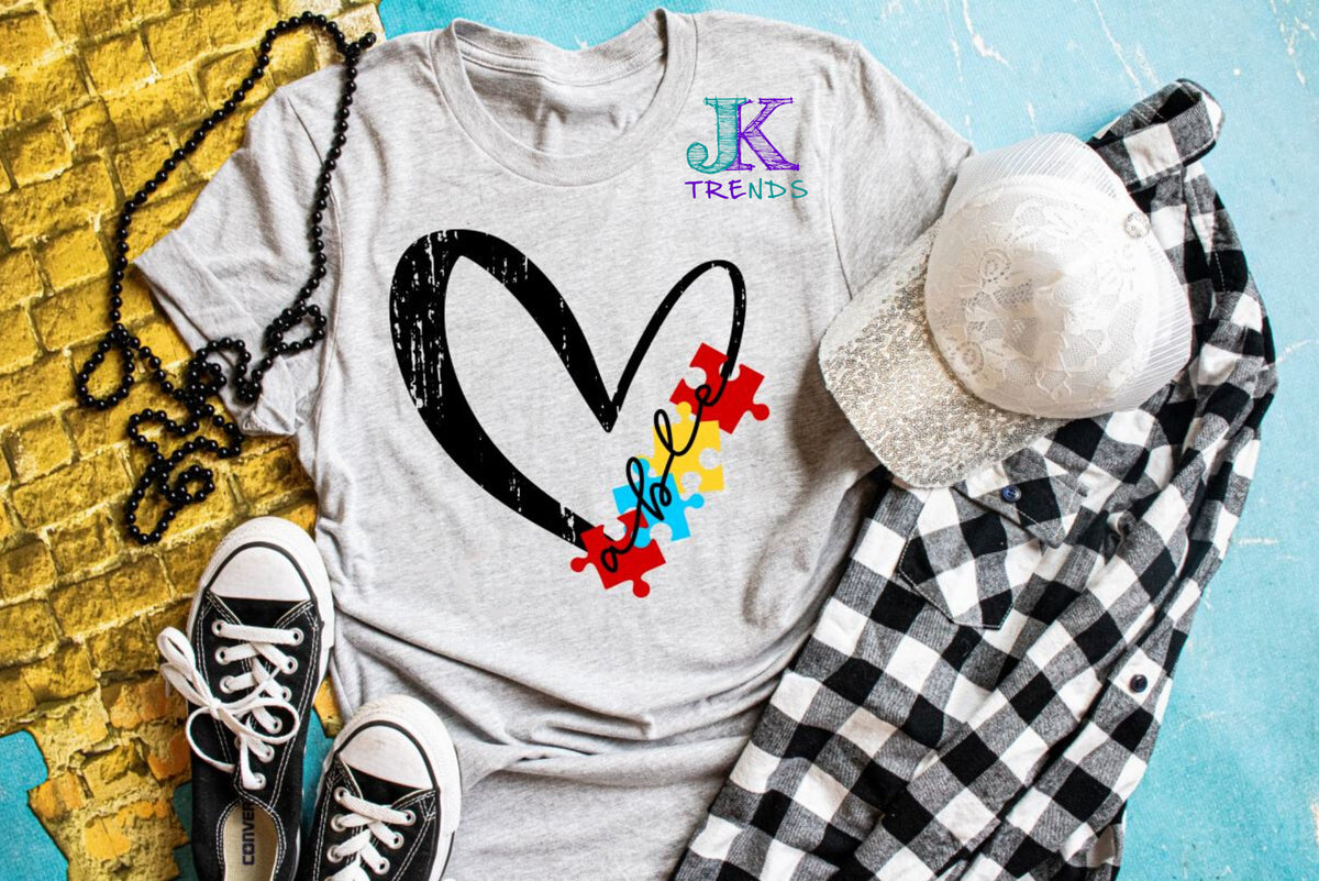 Love Able Autism Heart Lovable Autistic Puzzle YOUTH
