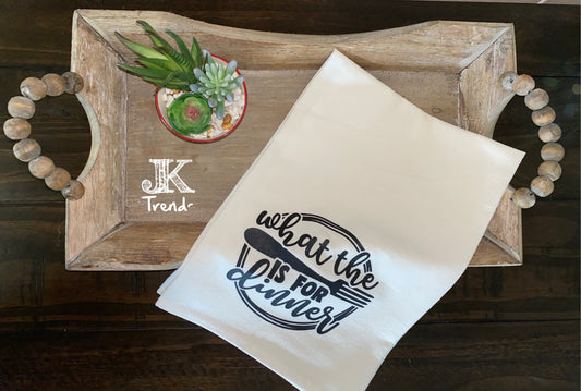 What The Fork Is For Dinner Kitchen Towel Wedding House Warming Mothers Day Christmas Anniversary Birthday Hostess Bridal Gift