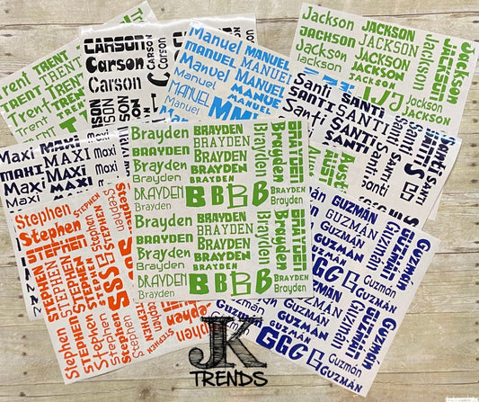 School Name Labels Vinyl School Supplies