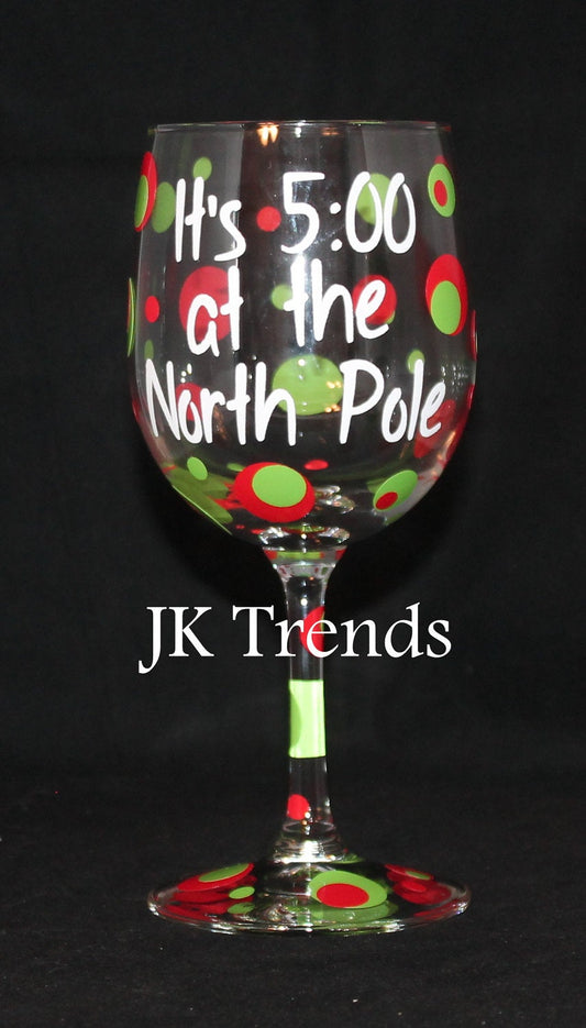 Holiday Wine Glass - Christmas - Friends and Family - Gift - Party - Celebration - Host/Hostess