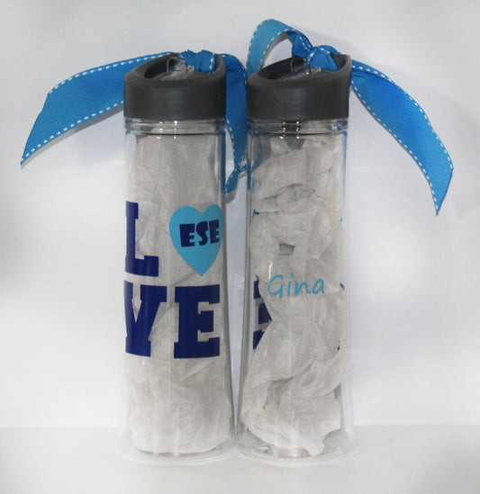 Personalized "LOVE" Occupation Waterbottle - Drink - Travel - Preschool - Teacher - Appreciation - Thank you Gift - End of Year - Student