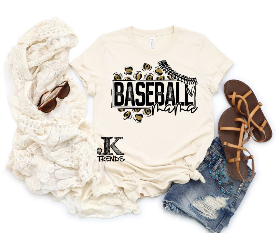 Leopard Baseball Mama