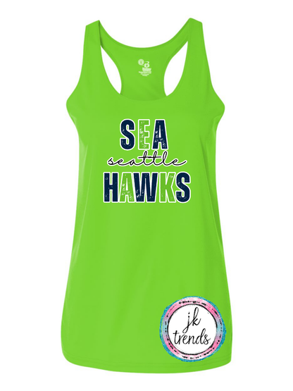 Seahawks Football Stacked Tank