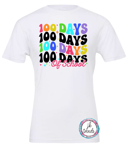 100 Days Of School Stacked (Black)