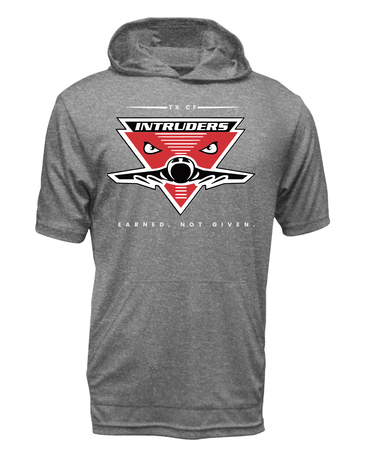 Intruders Plane Drifit Short Sleeve Hooded Shirt